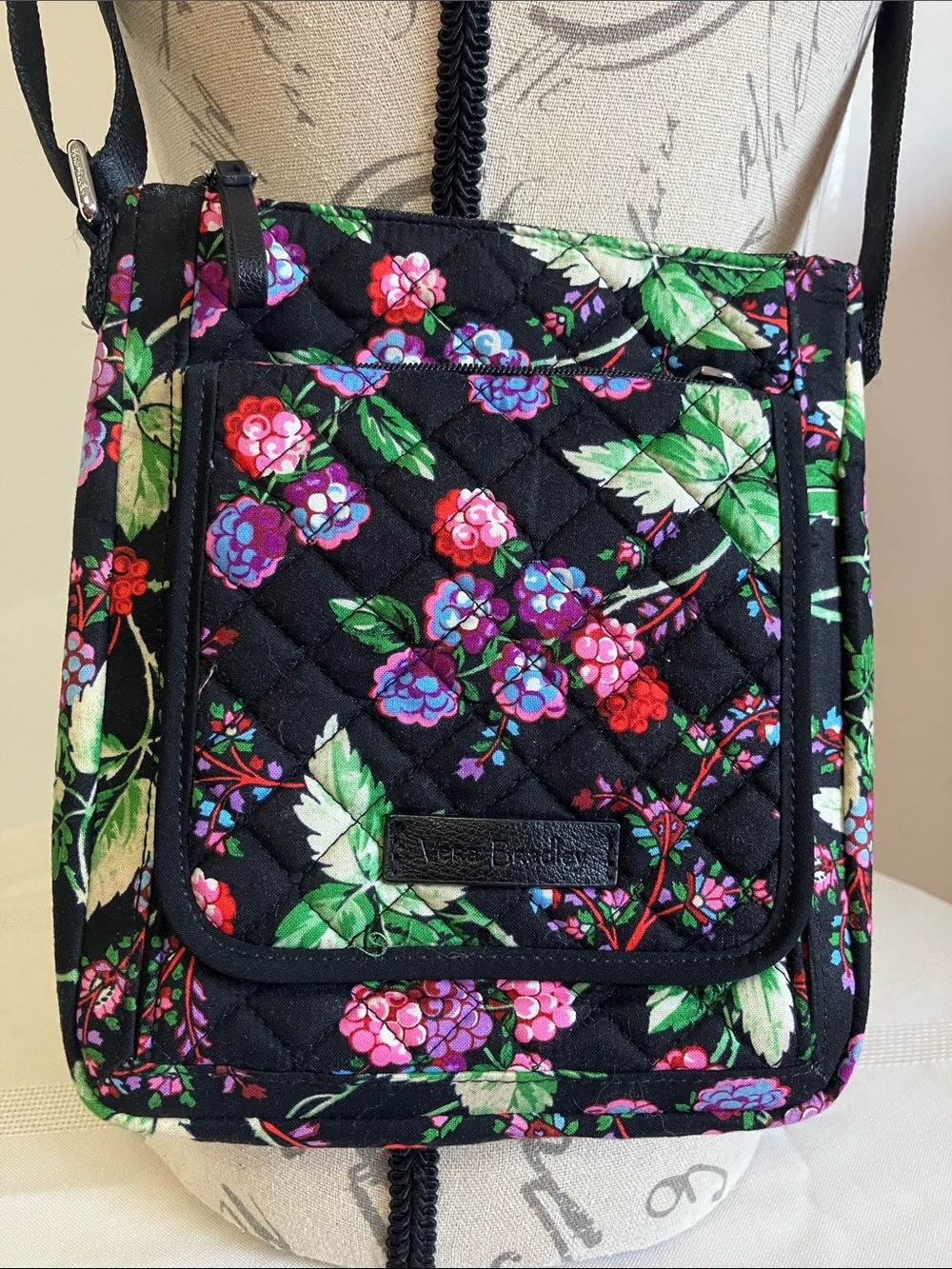 Vera Bradley Mini Hipster RFID Bag in Winter Berry